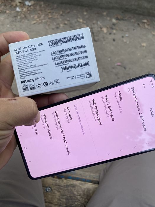 Xiomi Redmi note 12Pro 5G Karobka