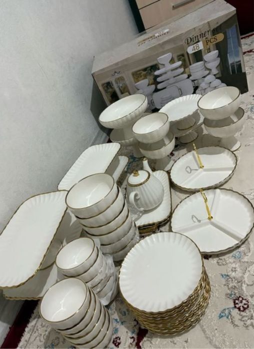 Набор посуды 48 предмет сервиз ракушки