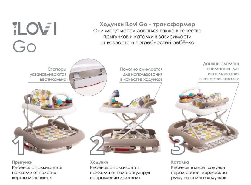 Ходунки детские 3в1
