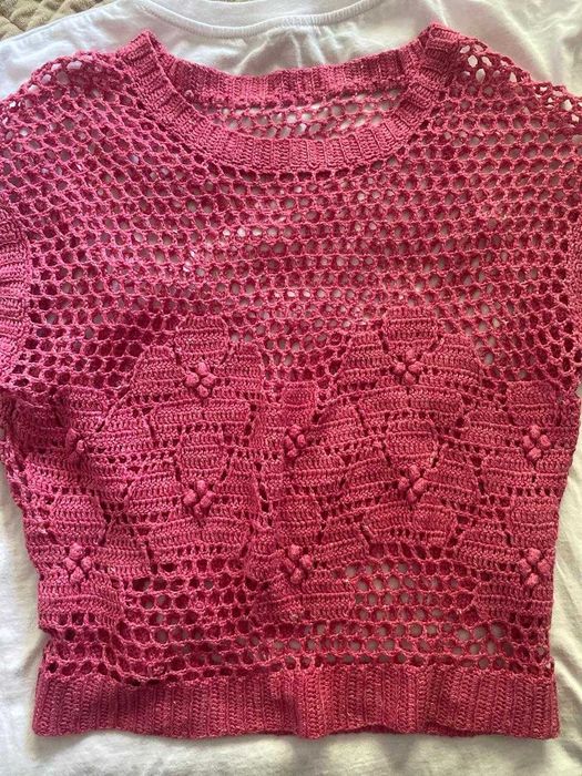 Вязаная летняя кофточка