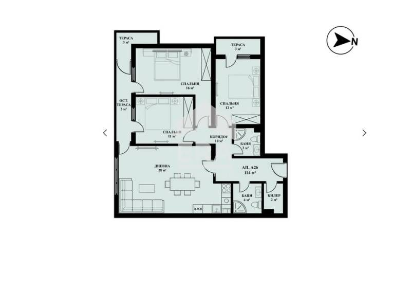 Продава се Многостаен апартамент в София, Люлин 5 - 135 кв.м за 904 €/кв.м - Снимка #2