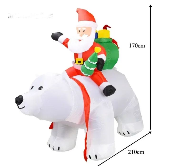 Дед мороз и Медведь Надувной