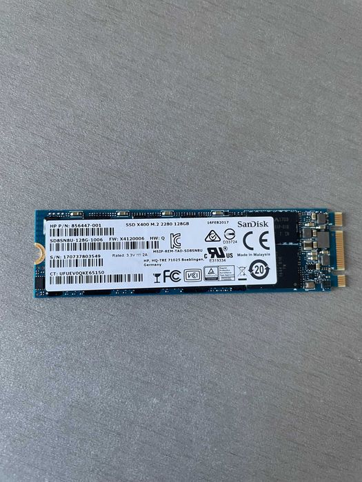 ssd sandisk x400 m.2 2280 -128 Gb /92% viața