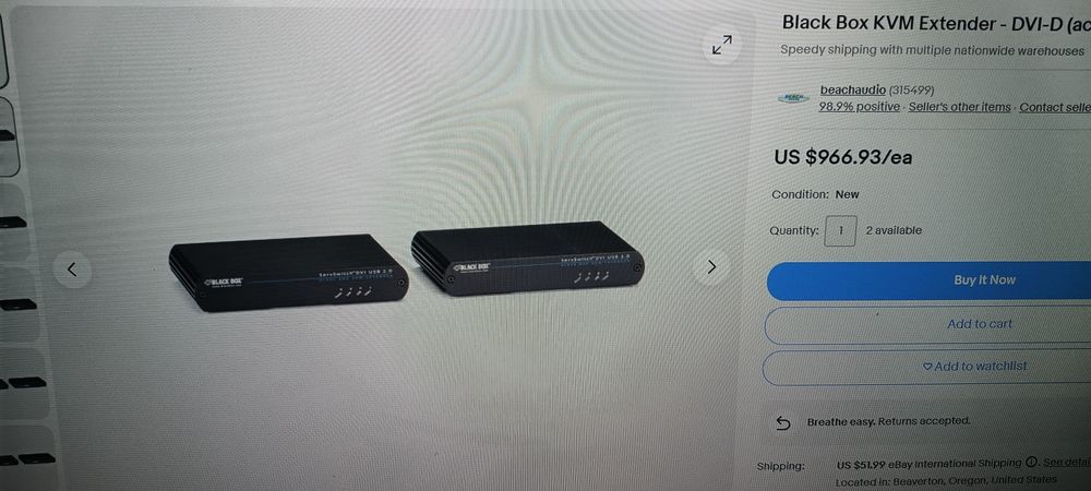 Dvi Extender Black box  KVM