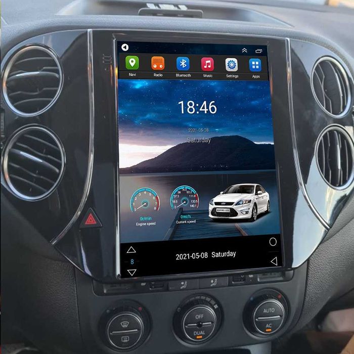 Navigatie dedicata VW Tiguan 2010-2016 Tesla 8GB+128GB , Octacore, Android 14, Display QLED ,Carplay&Android Auto, SIM 4G