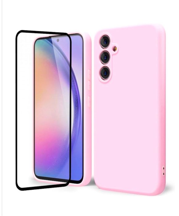 Samsung A15/A16/A26/A36/A56 - Husa Alcantara + Folie Sticla 6D PRIVACY