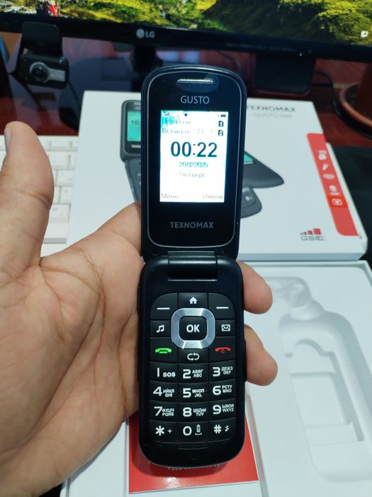 Texnomax Gusto DUOS 2ta simkarta, bitta fleshka zvonok zapis fonarik c