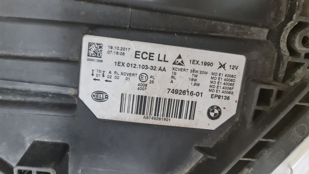 Far faruri full led adaptive shaddow negru BMW 3 F30 F31 facelift lci