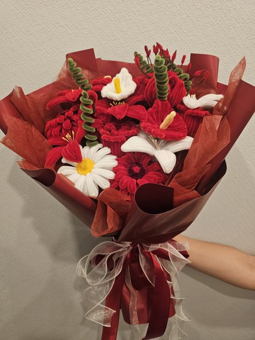 Букет цветов из синельной проволки
