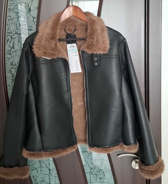 Дамско кожено яке L