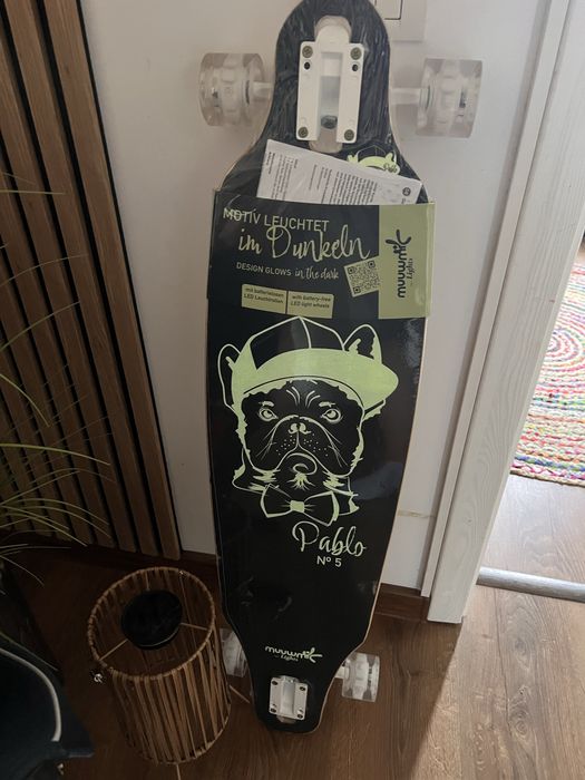 Placa Muuwmi Lights Longboard GLOW ABEC 7 Pablo