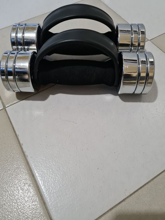 Хромникелови гири за аеробика 2×2,5кг 'Дъмбели'