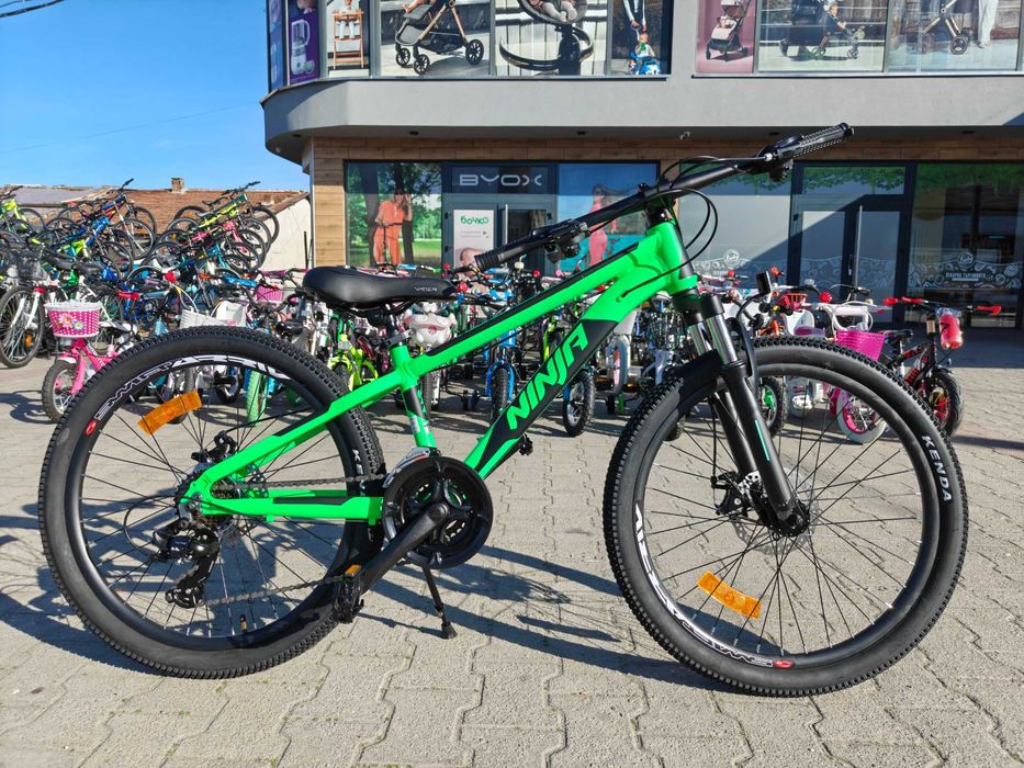BG Алуминиев велосипед 24" NINJA зелен