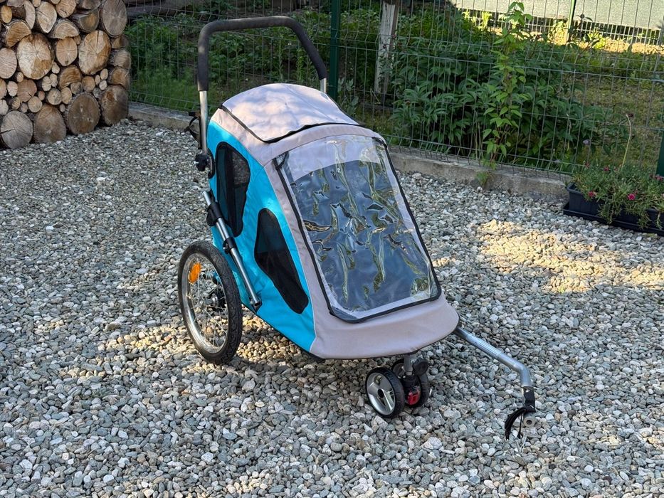 Carucior transport de agatat dupa bicicleta