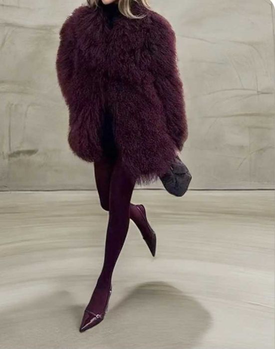 Палто, мохер,вълна и коприна.