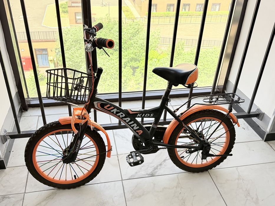 Детский велосипед UKRAINA Kids 16” с корзинкой и багажником