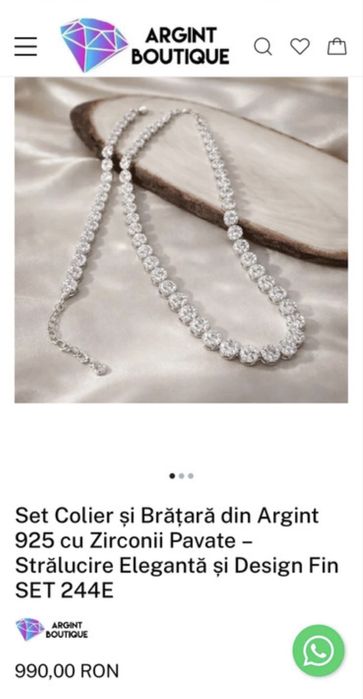 Set Angelic de argint cu pietre zirconiu AAA+