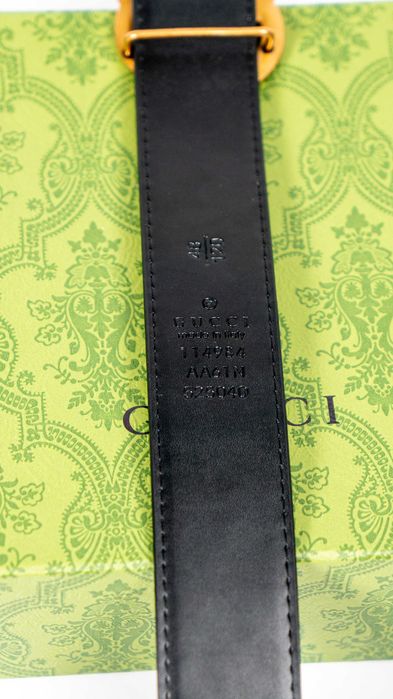 Колан Gucci Snake Double G – черен, 100% естествена кожа