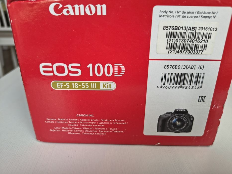 Canon DSLR EOS 100d фотоапарат