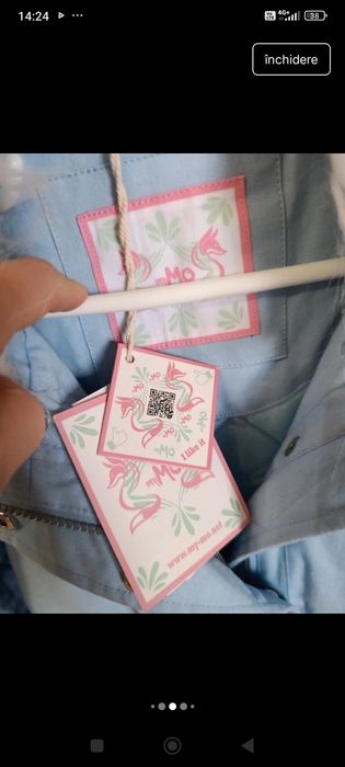 Geacă cu guler detașabil șnur in talie My Mo