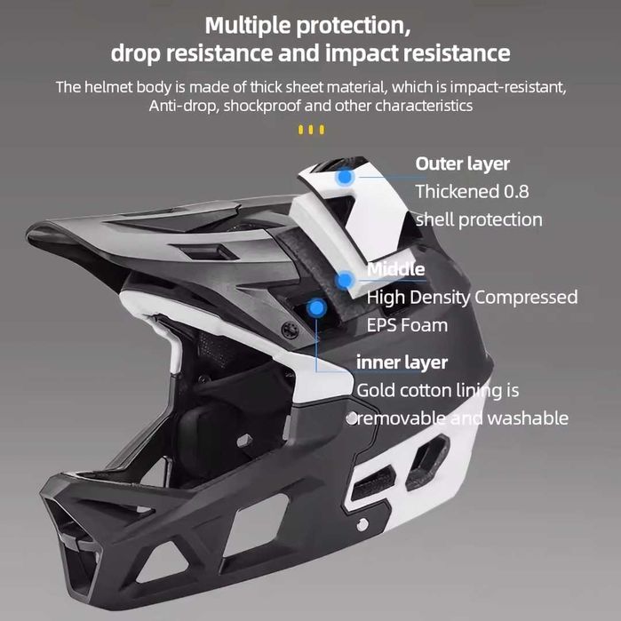 Кросова каска MARTAR, Full Face, Сертифицирана, Олекотена (690g), S/M