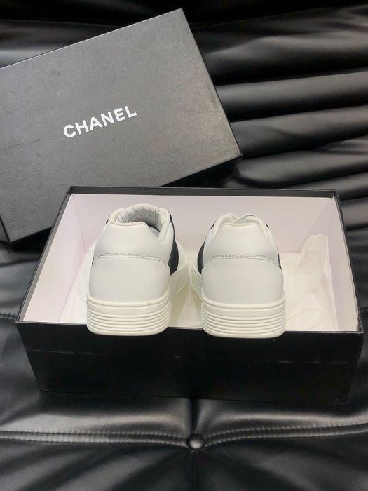 Adidasi Chanel CC Logo Low-Top Sneakers White/Black