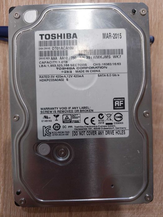 Жёсткий диск Toshiba 1ТБ