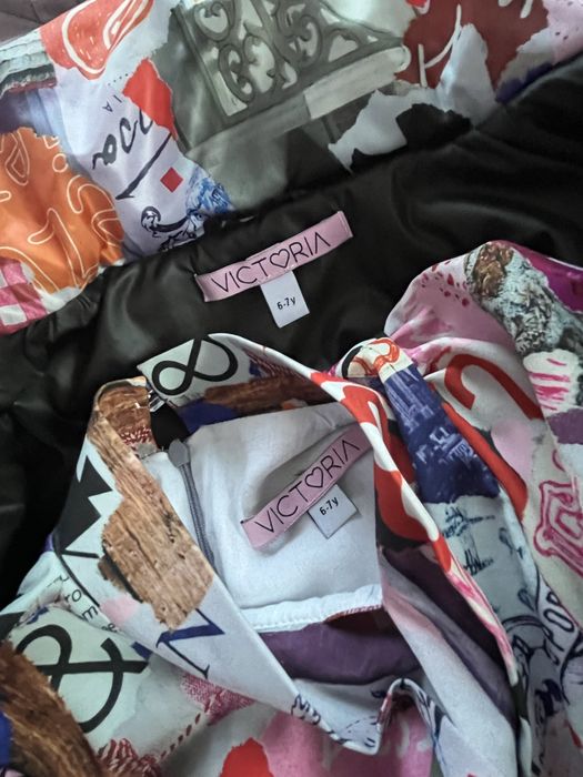 Модерен детски комплект рокля с яке Victoria