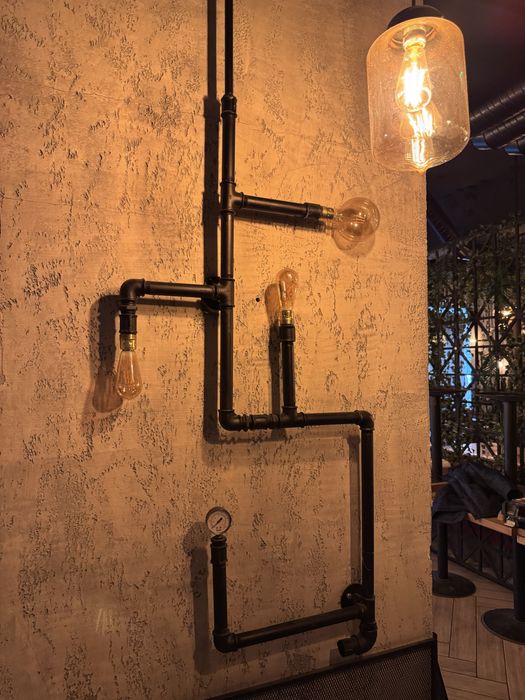 Lampă industrială din țeavă de fier – design premium, 150 cm