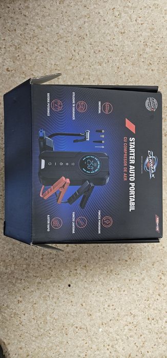 Starter Auto Portabil Cu Compresor 6000M ah Carmax -accept si schimb