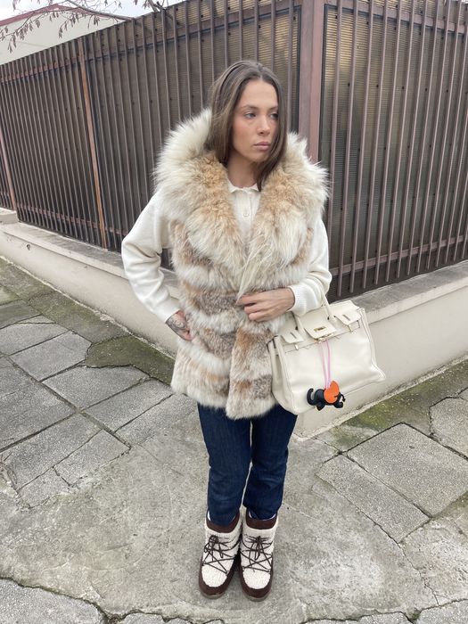 Vesta  din blana naturala  de lynx canadian