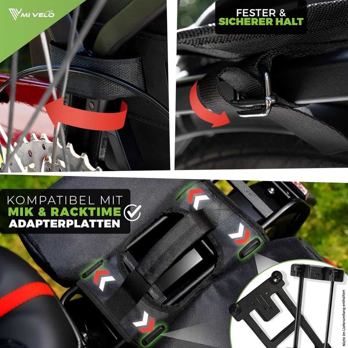 Велосипедна чанта MIVELO, двойна, изработена от рециклиран материал