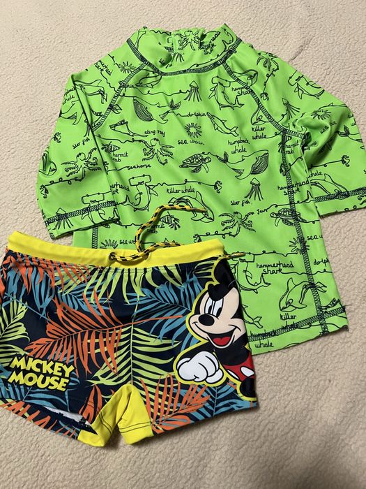 Бански за момче 2-3г, плюс подарък чехли Спайдермен