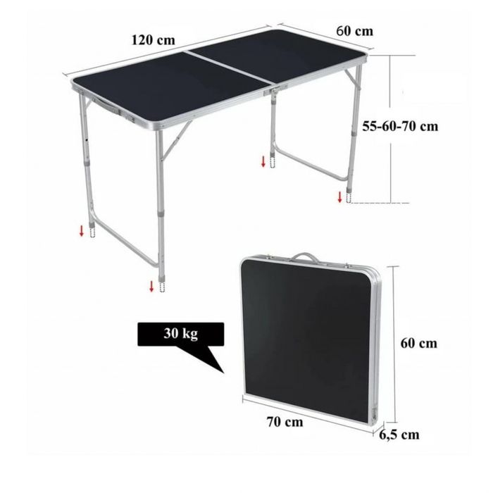 Мобилен комплект маса и 4 стола – практично решение за всяко пътуване