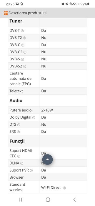Vand televizor full HD led Samsung