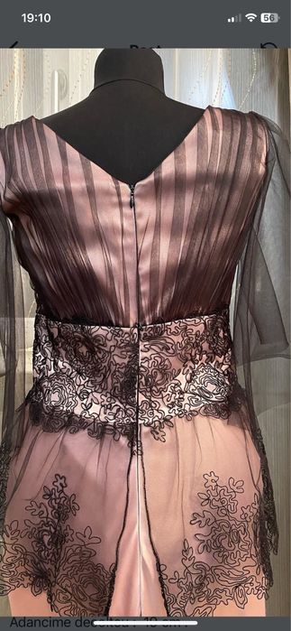 Rochie lunga saten di dantela ocazie