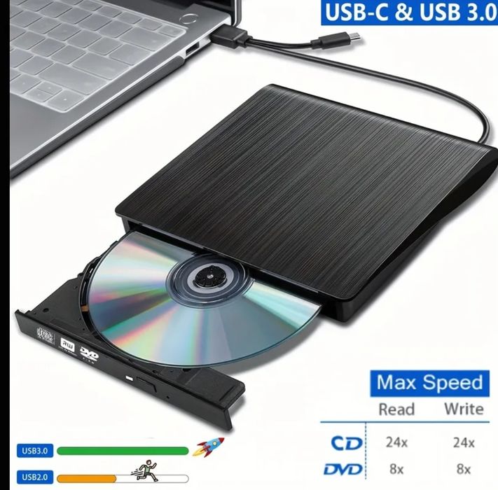 DVD RW CD Extern CD Player Portabil Unitate Optică Citire Scriere