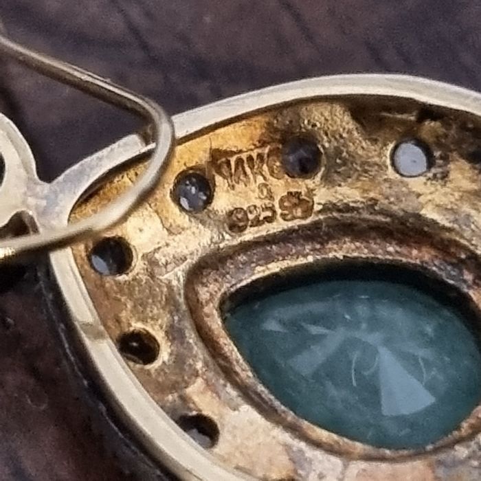 Cercei antici aur ,argint diamante