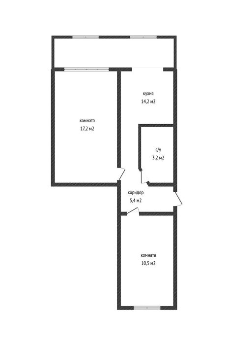 2-к 16-мкр 2-этаж 51 м2 с ремонтом