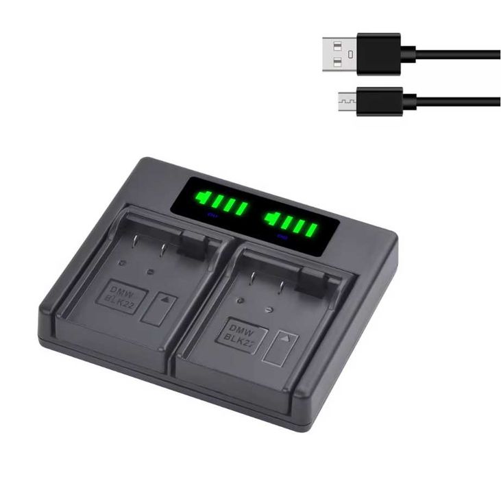 Зарядно за DMW-BLK22 батерия ,съвместима с Panasonic Lumix S5 II и др