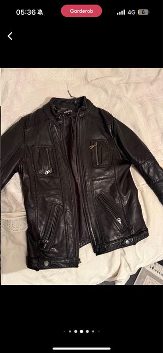 Кожанная куртка DKNY