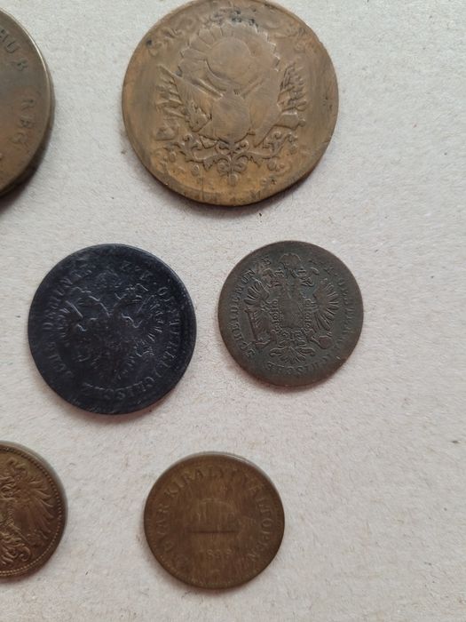 Lot 7 monede vechi cupru