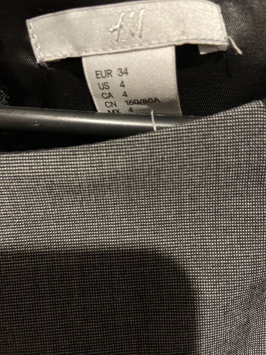 Черна лятна офис рокля H&M, XS с колан