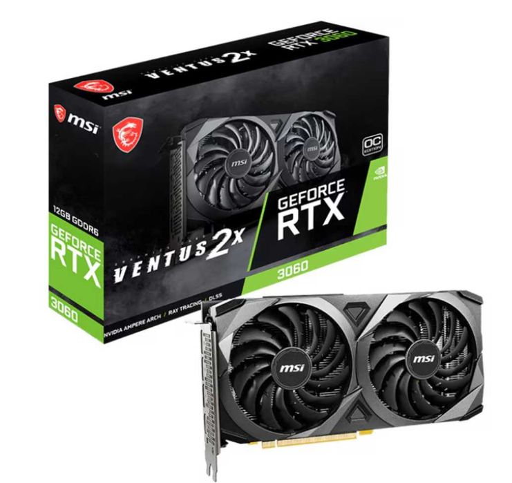 Placa video MSI GeForce® RTX™ 3060 VENTUS 2X OC, 12GB GDDR6, 192-bit