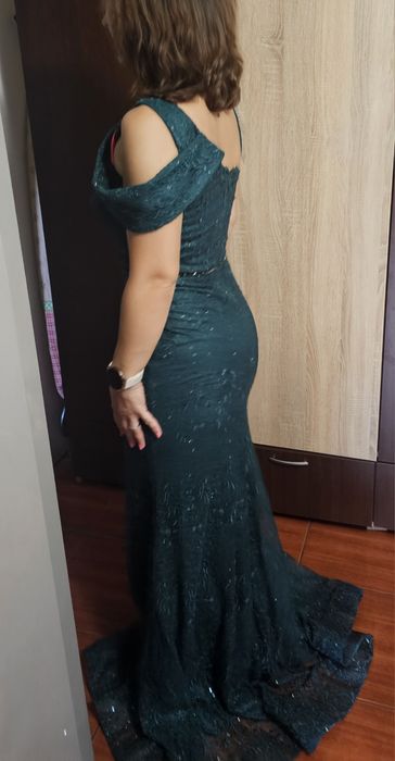 Rochie eleganta verde smarald