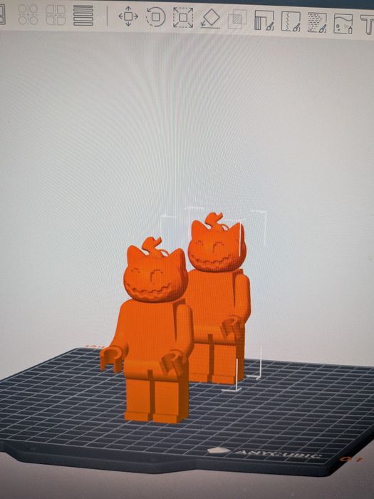 Breloc LEGO Halloween 3D Printat – Dovleac Pumpkin Cat