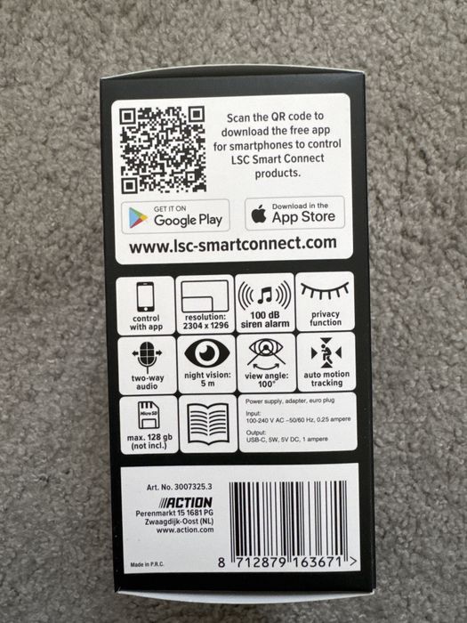 Cameră rotativă LSC Smart Connect 1296p HD