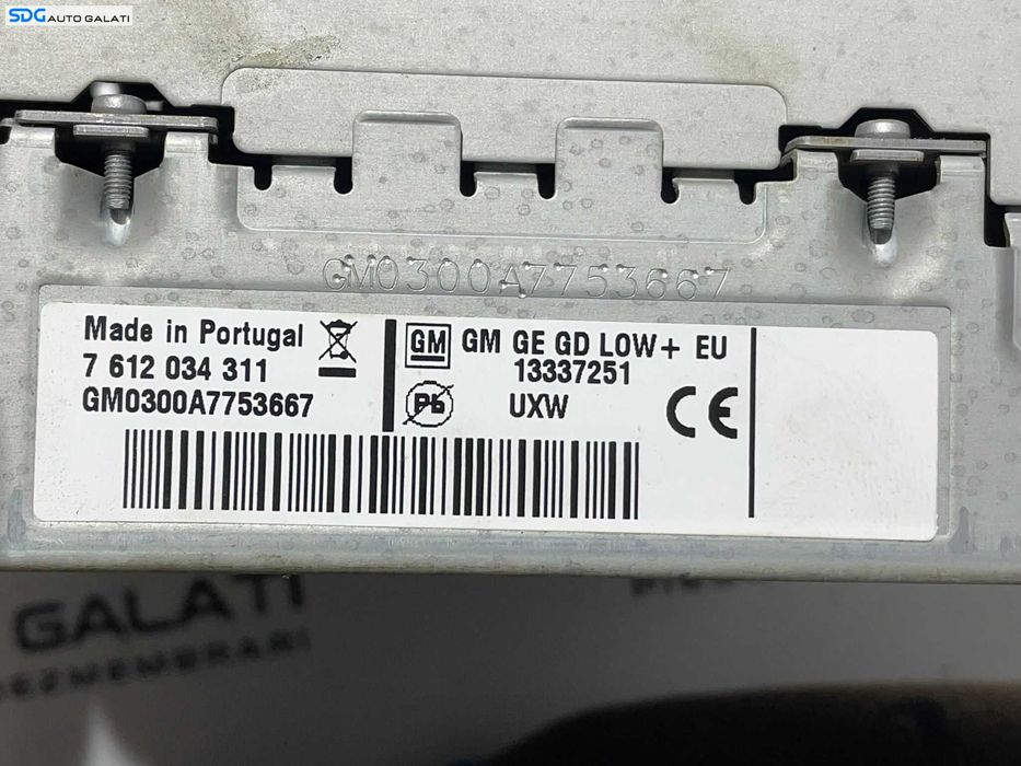 Radio CD Player cu Navigatie GPS Opel Astra J 2009 - 2016 Cod 13337251 7612034311 [L2718]