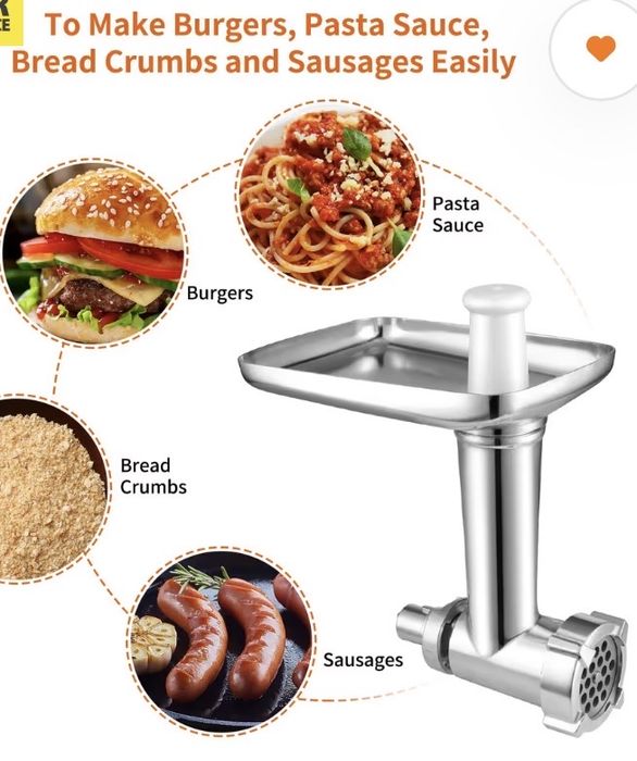 Accesoriu tocare Carne mixer Kenwood Chef - Include 2 Tuburi pentru Cârnați Kenwood Sense / Sense XL Chef / Chef XL