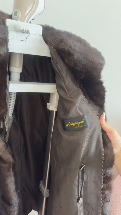 Норковая шуба коричневая